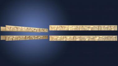 3D model Panel frieze horizontal City (STL)